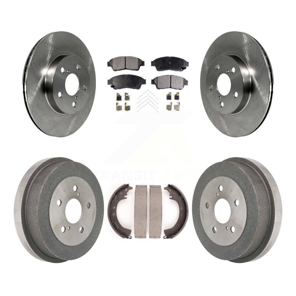 [Front+Rear] 1996-2000 Toyota RAV4 Premium OE Brake Rotor Drum Kit & Ceramic Pads For Max Braking