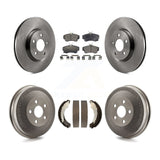 Front Rear Disc Brake Rotors Ceramic Pads And Drum Kit For Chrysler PT Cruiser