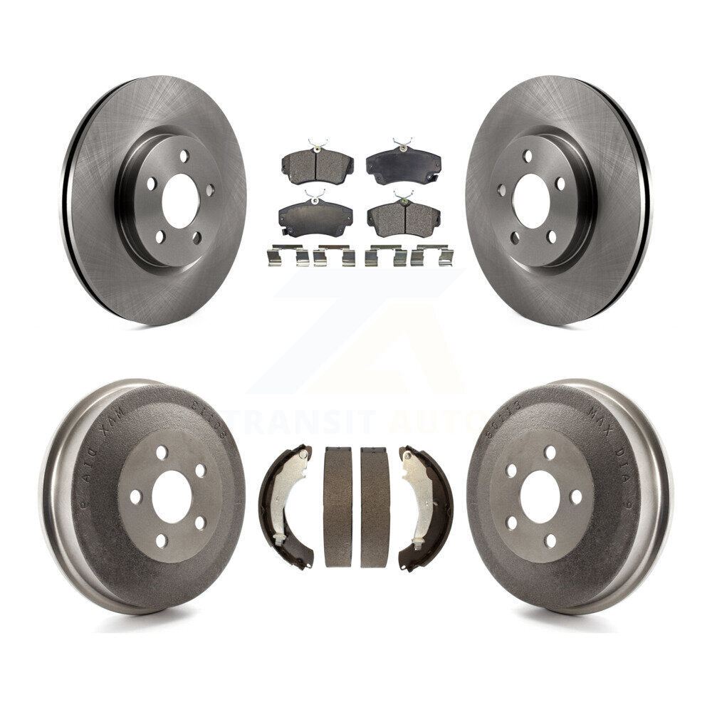 Front Rear Disc Brake Rotors Ceramic Pads And Drum Kit For Chrysler PT Cruiser