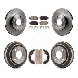 Front Rear Disc Brake Rotors Ceramic Pads And Drum Kit For Honda Civic