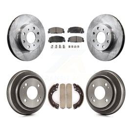 Front Rear Disc Brake Rotors Ceramic Pads And Drum Kit For Honda Civic