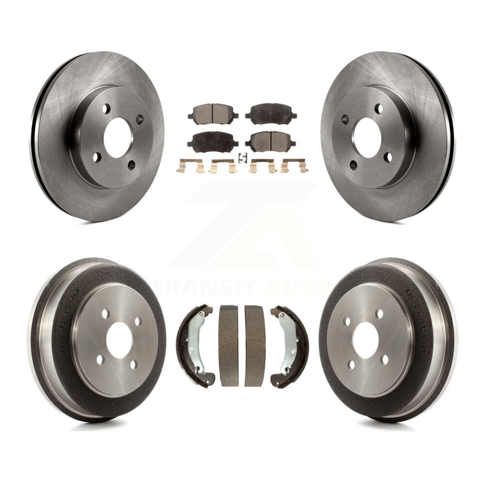 Front Rear Disc Brake Rotor Ceramic Pad Drum Kit For Chevrolet Cobalt Saturn Ion