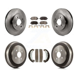 Front Rear Disc Brake Rotor Ceramic Pad Drum Kit For Chevrolet Cobalt Saturn Ion