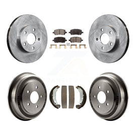 Front Rear Brake Rotors Ceramic Pad Drum Kit For 2007 Chevrolet Cobalt LT/LTZ/LS