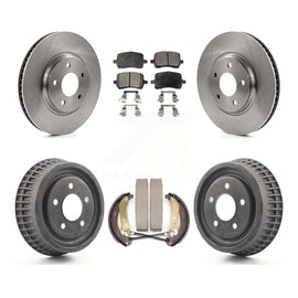 Front Rear Disc Brake Rotors Ceramic Pads And Drum Kit For Chevrolet Malibu