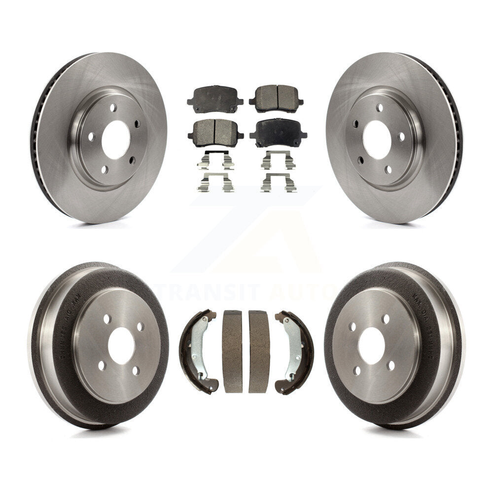 Front Rear Disc Brake Rotors Ceramic Pads And Drum Kit For Pontiac Pursuit