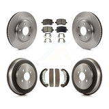Front Rear Disc Brake Rotors Ceramic Pads And Drum Kit For Pontiac Pursuit