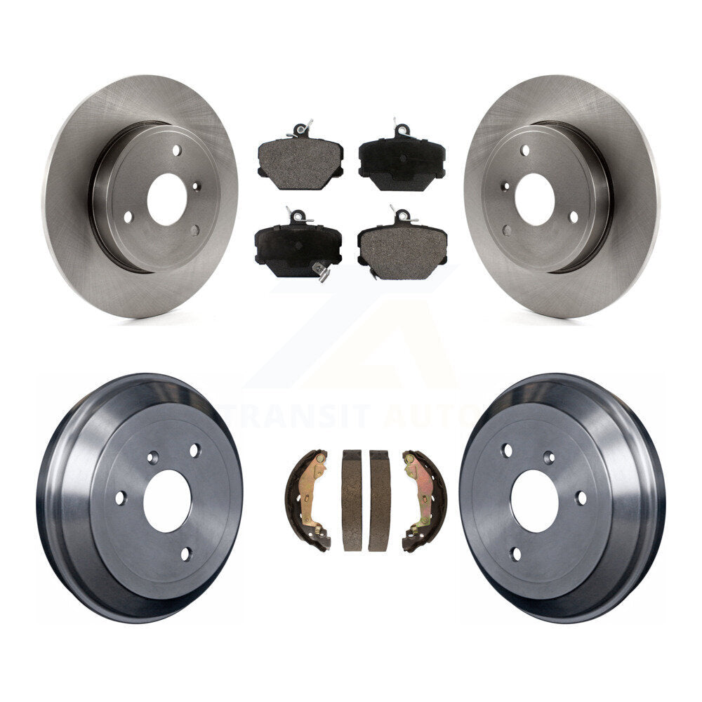 Front Rear Disc Brake Rotors Ceramic Pads And Drum Kit For Smart Fortwo