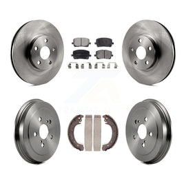 Front Rear Disc Brake Rotors Ceramic Pads And Drum Kit For Toyota Corolla