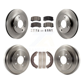 Front Rear Disc Brake Rotors Ceramic Pads And Drum Kit For Mitsubishi Lancer