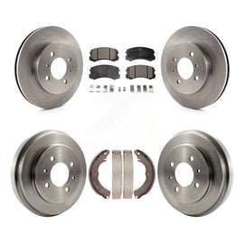 Front Rear Disc Brake Rotors Ceramic Pads And Drum Kit For Mitsubishi Lancer