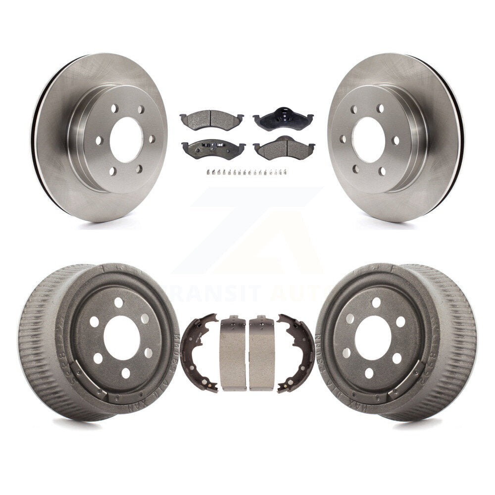 Front Rear Disc Brake Rotors Ceramic Pads And Drum Kit For Dodge Dakota
