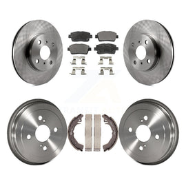 [Front+Rear] 2001-2005 Toyota Echo Premium OE Brake Rotor Drum Kit & Ceramic Pads For Max Braking