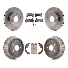 Charger l&#39;image dans la galerie, Kit de tambour de plaquettes en céramique de Rotors de frein avant et arrière pour Chevrolet S10 GMC Sonoma Blazer 