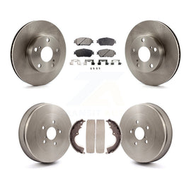 Front Rear Brake Rotors Ceramic Pad Drum Kit For Toyota Tacoma With 5 Lug Wheels