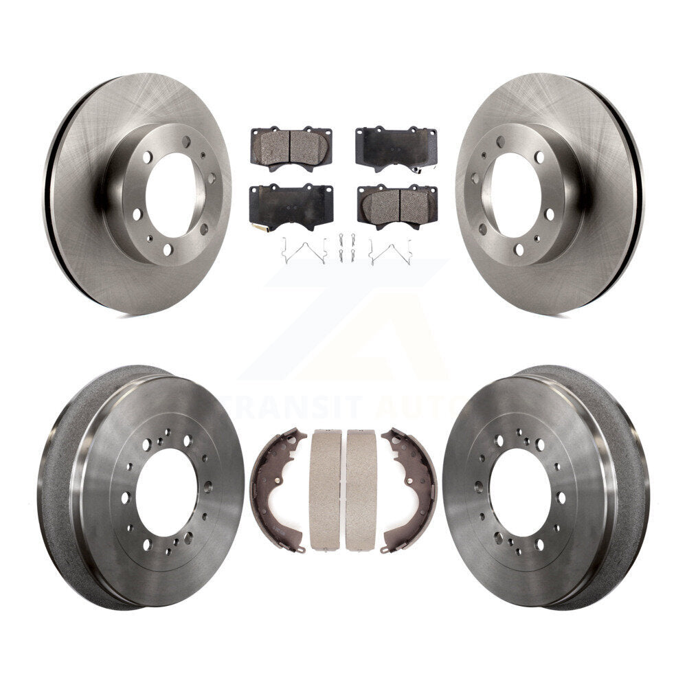 Front Rear Disc Brake Rotors Ceramic Pads And Drum Kit For Toyota Tacoma