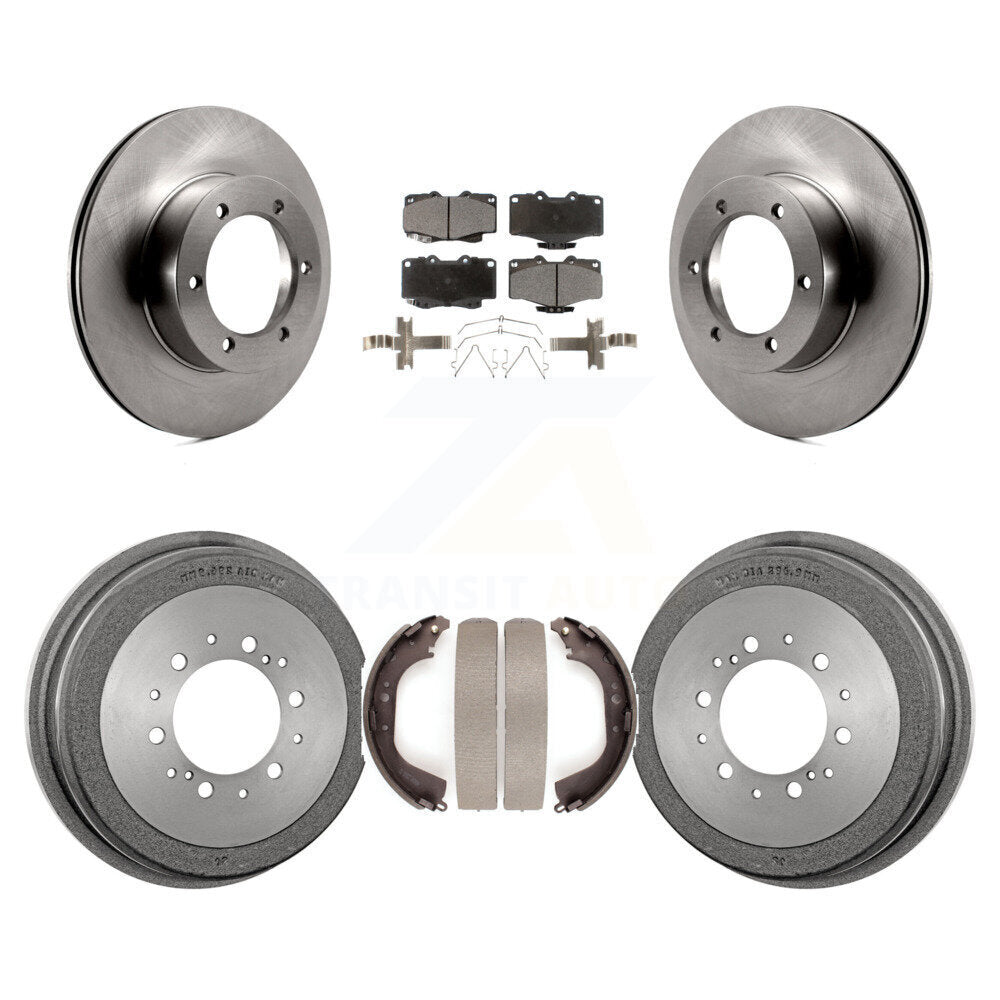 Rotors de frein à disque avant et arrière, plaquettes en céramique et Kit de tambour pour Toyota Pickup 4Runner 