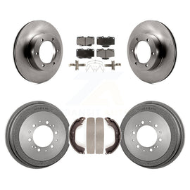 Front Rear Disc Brake Rotors Ceramic Pads And Drum Kit For Toyota Pickup 4Runner