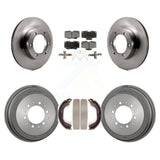 Rotors de frein à disque avant et arrière, plaquettes en céramique et Kit de tambour pour Toyota Pickup 4Runner 