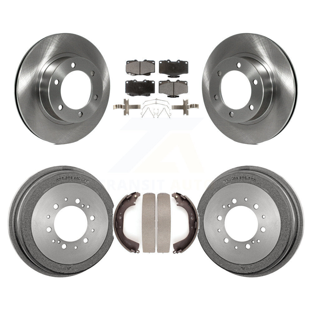Front Rear Disc Brake Rotors Ceramic Pads And Drum Kit For Toyota 4Runner