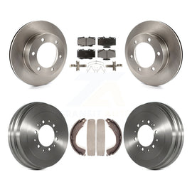 Front Rear Disc Brake Rotors Ceramic Pads And Drum Kit For Toyota Tacoma 4Runner