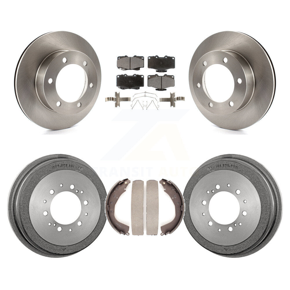 Front Rear Disc Brake Rotors Ceramic Pads And Drum Kit For Toyota 4Runner