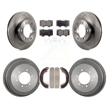Charger l'image dans la galerie, Rotors de frein à disque avant et arrière, tampons en céramique et Kit de tambour pour Toyota Tundra 