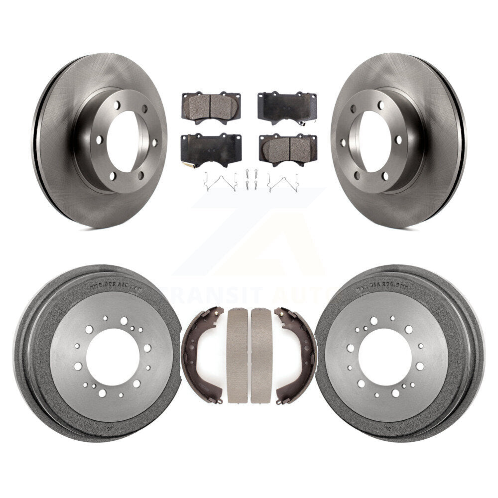 Front Rear Disc Brake Rotors Ceramic Pads And Drum Kit For Toyota Tundra