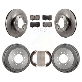 Front Rear Disc Brake Rotors Ceramic Pads And Drum Kit For Toyota Tundra