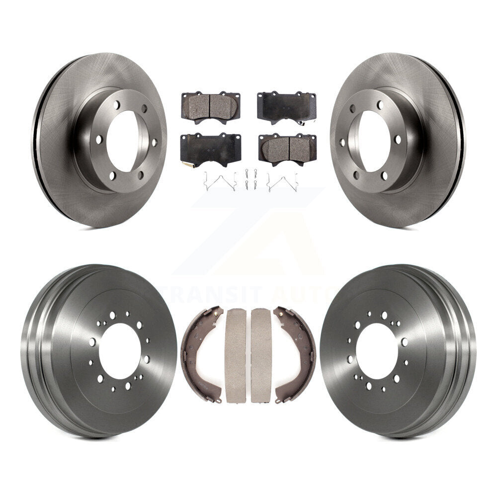 [Front+Rear] 2004-2006 Toyota Tundra Premium OE Brake Rotor Drum Kit & Ceramic Pads For Max Braking