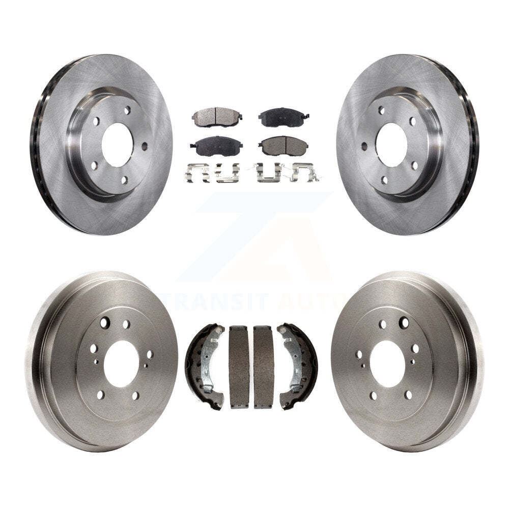 Front Rear Disc Brake Rotors Ceramic Pads And Drum Kit For Nissan Sentra
