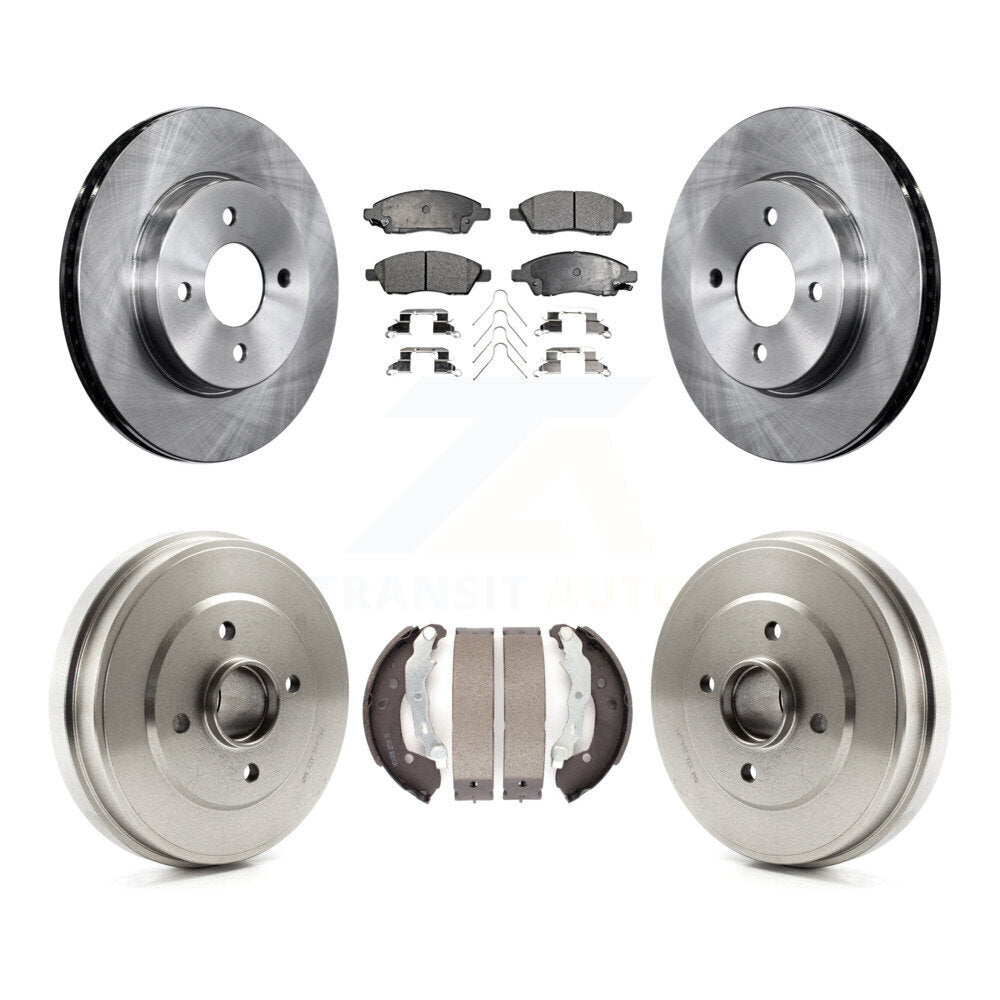 Front Rear Disc Brake Rotor Ceramic Pad And Drum Kit For Nissan Versa Note Micra