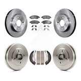 Front Rear Disc Brake Rotor Ceramic Pad And Drum Kit For Nissan Versa Note Micra