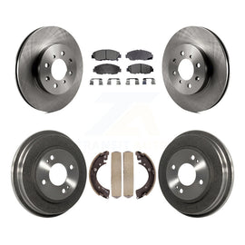 Rotors de frein à disque avant et arrière, plaquettes en céramique et Kit de batterie pour Honda Civic 