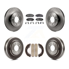 Charger l'image dans la galerie, Rotors de frein à disque avant et arrière, plaquettes en céramique et Kit de batterie pour Honda Civic Acura EL 