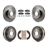 Rotors de frein à disque avant et arrière, plaquettes en céramique et Kit de batterie pour Honda Civic Acura EL 