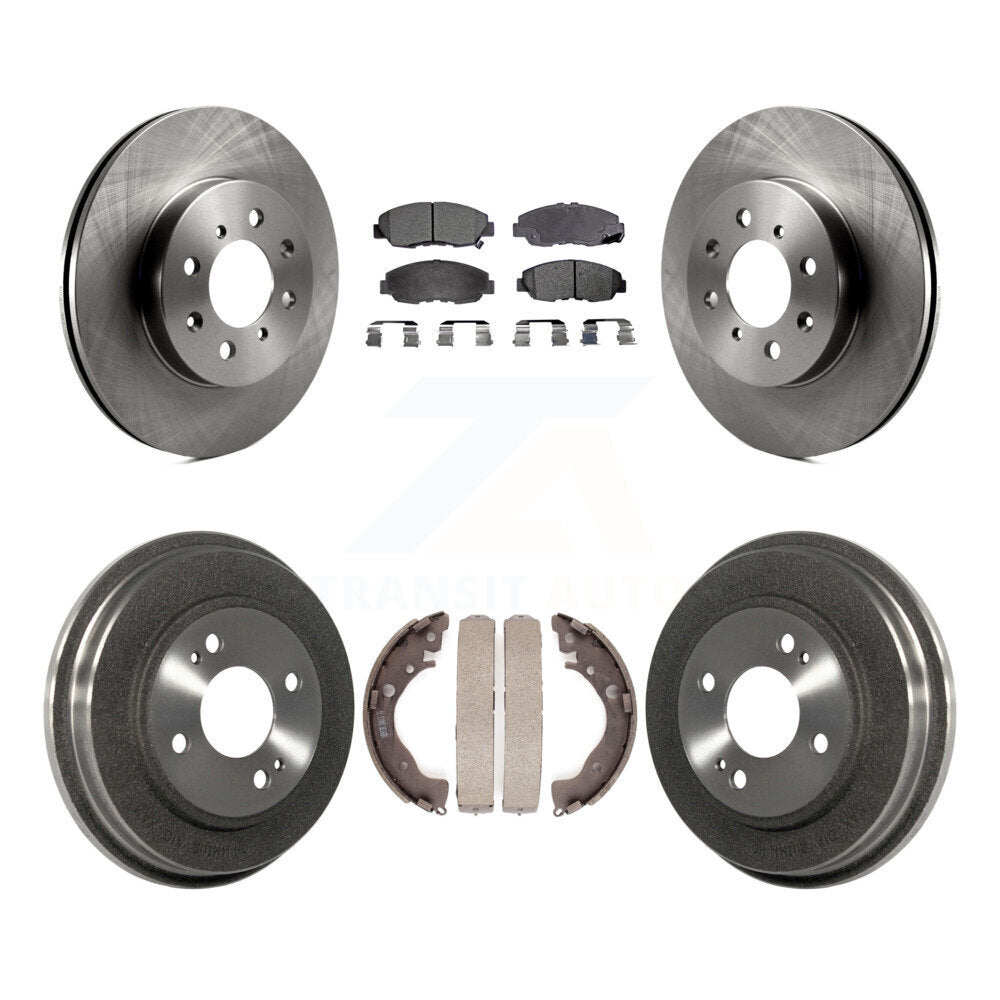 Front Rear Disc Brake Rotors Ceramic Pads And Drum Kit For Honda Insight