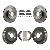 Front Rear Disc Brake Rotors Ceramic Pads And Drum Kit For Honda Insight