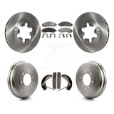 Front Rear Brake Rotors Ceramic Pad & Drum Kit For Chevrolet Colorado GMC Canyon
