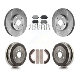 [Front+Rear] 1999-2001 Toyota Solara 2.2L Premium OE Brake Rotor Drum Kit & Ceramic Pads For Max Braking