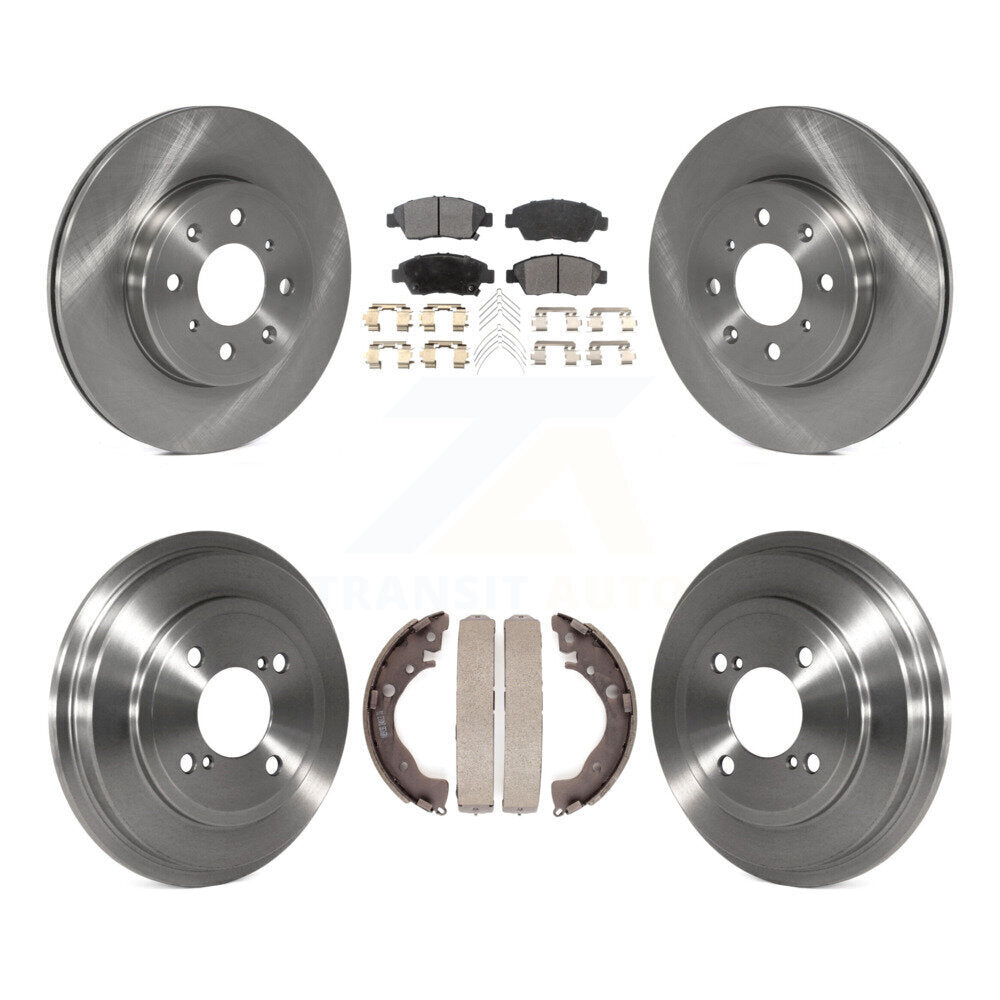 Rotors de frein à disque avant et arrière, plaquettes en céramique et Kit de batterie pour Honda Fit 2015 – 2020 