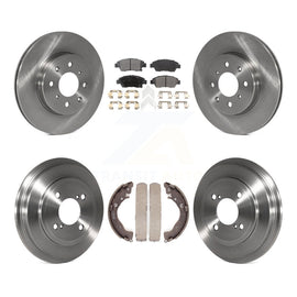 Rotors de frein à disque avant et arrière, plaquettes en céramique et Kit de batterie pour Honda Fit 2015 – 2020 