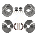 [Front+Rear] 2015-2020 Honda Fit Premium OE Brake Rotor Drum Kit & Ceramic Pads For Max Braking