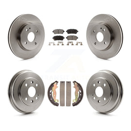 Rotors de frein à disque avant et arrière, plaquettes en céramique et Kit de batterie pour Mazda 2 2011 – 2014 