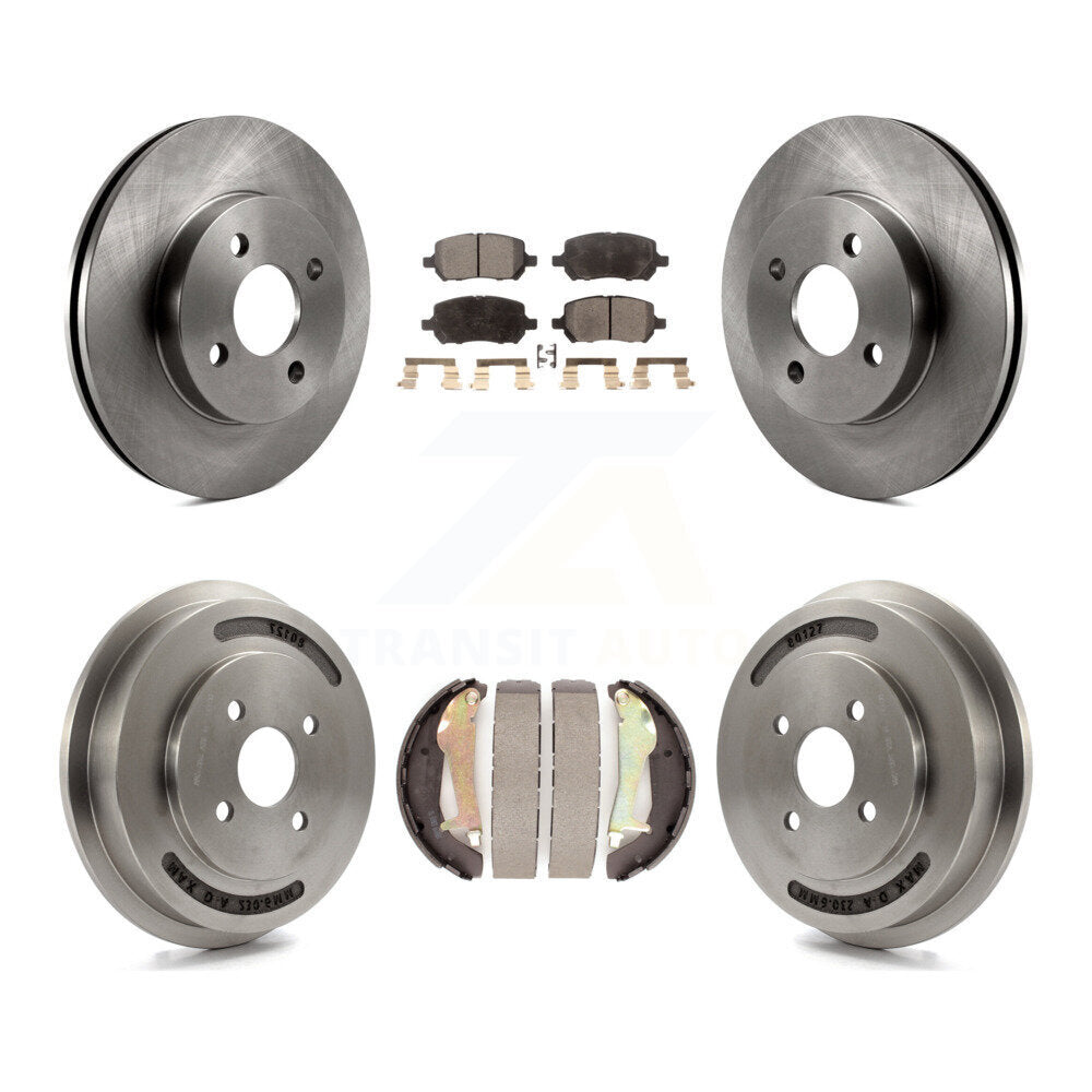 Front Rear Disc Brake Rotor Ceramic Pad Drum Kit For Chevrolet Cobalt Pontiac G5