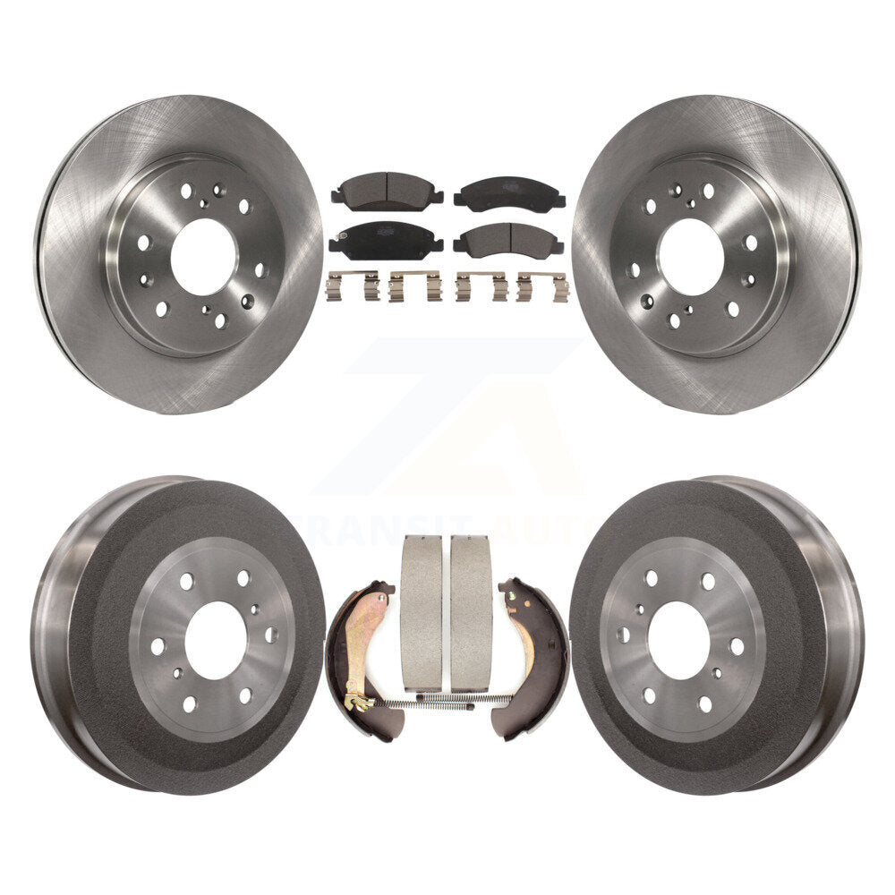 Front Rear Brake Rotor Ceramic Pad And Drum Kit For Chevrolet Silverado 1500 GMC