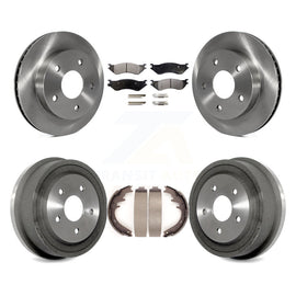 [Front+Rear] 2000-2001 Dodge Ram 1500 RWD Premium OE Brake Rotor Drum Kit & Ceramic Pads For Max Braking