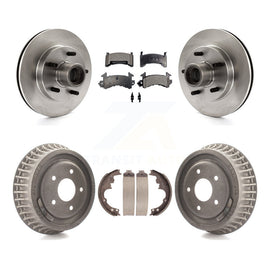 Front Rear Brake Rotors Ceramic Pad Drum Kit For Chevrolet S10 GMC Sonoma Blazer