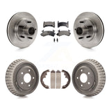 Front Rear Brake Rotors Ceramic Pad Drum Kit For Chevrolet S10 GMC Sonoma Blazer