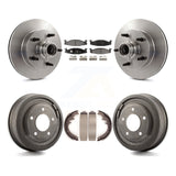 Front Rear Brake Rotor Ceramic Pad Drum Kit For Ford E-150 Econoline 2-Wheel ABS